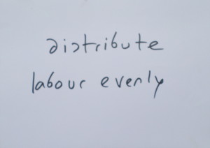 distribute labour evenly